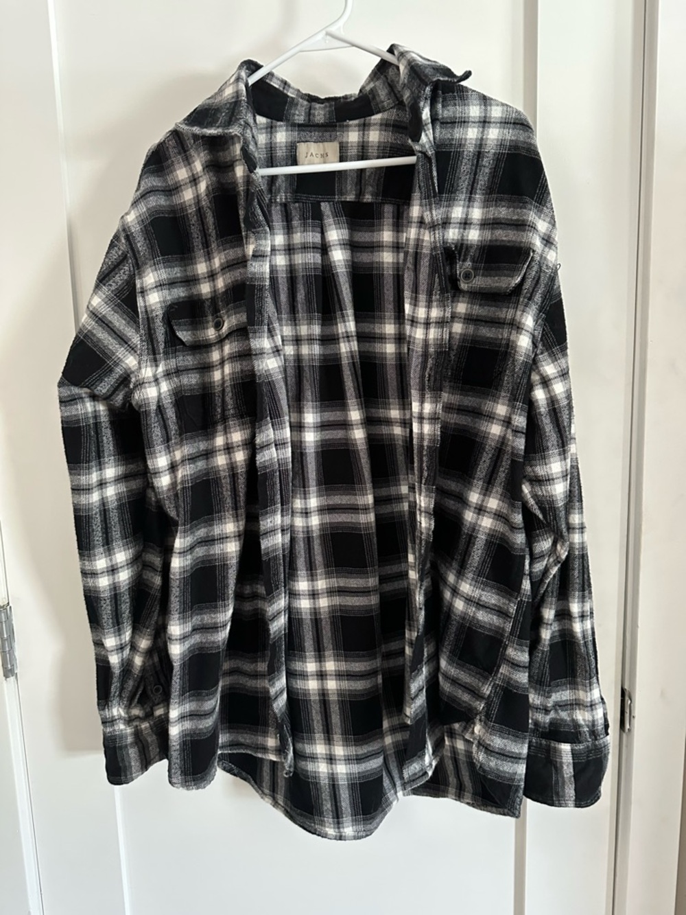 Jachs Black and White Plaid Shirt Jacket